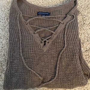 Brown knit sweater
